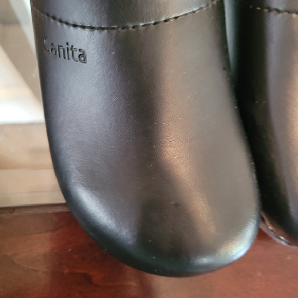 Sanita black leather clog - Picture 2 of 3